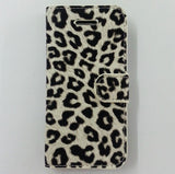 Leather Wallet Case Cover Leopard Printed for Samsung Galaxy S4 I9500