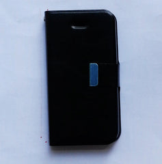 Leather Wallet Case Cover Pouch For Apple iPhone 4 4S Black TPU+PC